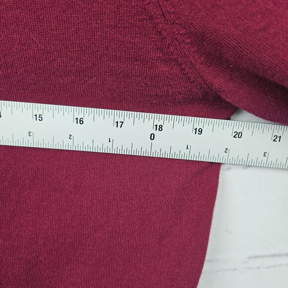 J Crew Button Up Cardigan Sweater Burgundy Red Womens XL Long Sleeve Re-imagined - Picture 10 of 14